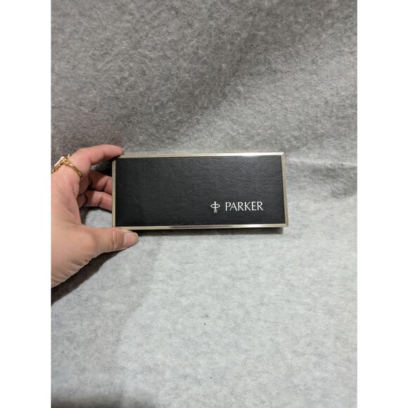 Vintage Parker Fountain Pen Box Case Only‎ Black Hard Shell - Picture 2 of 6